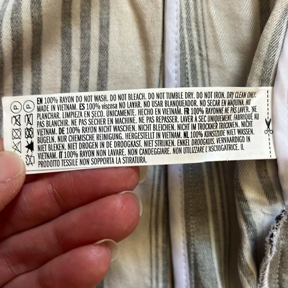 Like new Forever 21 black, and white striped double breasted jacket - Picture 12 of 14